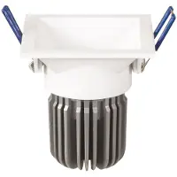 ATILED LED inbouwlamp Toodle hoekig symmetrisch, wit, wit / opaal, Woon-/ Eetkamer, Aluminium, Modern