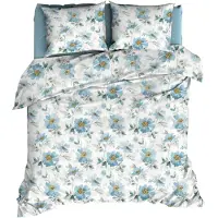 Satin d'or Dekbedovertrek Rafaella Blue Satijn-140 x 200 / 220 cm | 1-Persoons