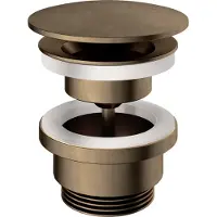 Hotbath Mate P708 wastafelafvoerplug niet afsluitbaar met schroef verouderd messing