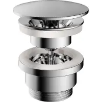 Hotbath Mate P708 wastafelafvoerplug niet afsluitbaar met schroef chroom