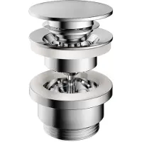 Hotbath P710 Klikplug - Chroom - Messing - 8719638616812 - Wastafels, Afvoerpluggen