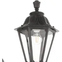 Fumagalli 1891 LED lantaarnpaal Ricu Bisso/Rut 2700K zwart Rico, zwart, Kunststof, Antiek