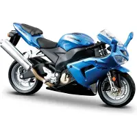 Bburago Kawasaki Ninja Zx-10R - Modelauto - Schaal 1:18 - Blauw Metalic