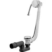 Hotbath Mate P033 badafvoer met overloop en vulcombinatie chroom