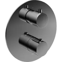 Hotbath Cobber CB009EXT Afbouwdeel Voor Inbouw Thermostaat Met 2-weg Omstel - Zwart Chroom - Kranen, Badkranen, Inbouw Badkranen - 8720143166259