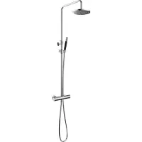 Hotbath Cobber SDS9 Thermostatische Stortdoucheset - Staafhanddouche - 20cm Hoofddouche - Chroom - Messing - Kranen, Douchekranen, Douchesets, Opbouw - Kranen, Douchekranen, Douchesets, Opbouw