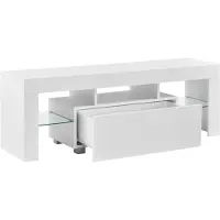 En.casa Tv meubel Grimsey met led verlichting 130x35x45 cm wit