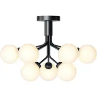 Nuura Apiales 9 Plafondlamp Satin Black|Opal White