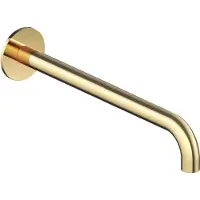 Hotbath Wastafelkraan uitloop cobber rond 25 cm gepolijst messing living colours