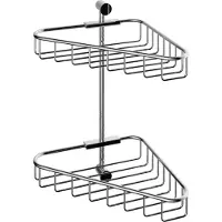 Hotbath Hoekdraadkorf Cobber Dubbel Wandmodel Chroom