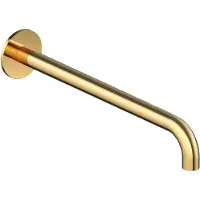 Hotbath Wastafelkraan uitloop cobber rond 30 cm gepolijst messing pvd