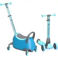 Yvolution – Yglider Luna - 5-in-1 - Blauw - Multifunctionele stepscooter