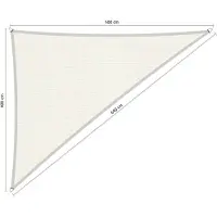 Shadow Comfort 90 graden driehoek 4x5x6,4m Arctic White