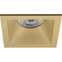BES LED Spot Armatuur GU10 - Pragmi Pollon Pro - GU10 Inbouwspot - Vierkant - Goud - Aluminium - Verdiept - 82mm