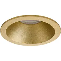 BES LED Spot Armatuur GU10 - Pragmi Pollon Pro - GU10 Inbouwspot - Rond - Goud - Aluminium - Verdiept - Ø82mm