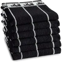 DDDDD Keukendoek Zwart Bont Black (6 stuks)