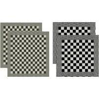 DDDDD Combiset Barbeque Black 2 Keukendoeken + 2 Theedoeken-60 x 65 cm