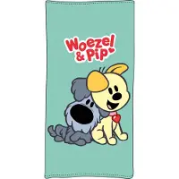 Bell Badlaken Woezel en Pip groen 75 x 150 cm - Strandlakens