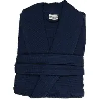 The One Towelling The One Wafel badjas - Navy