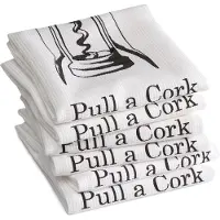 DDDDD Theedoek Pull a cork White (6 stuks)
