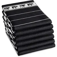 DDDDD Theedoek Zwart Bont Black (6 stuks)