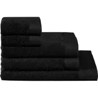 Seahorse Pure 2x Gastendoek + 2x Baddoek + 1x Douchelaken - Zwart