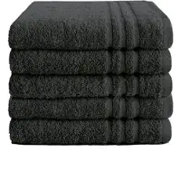 Byrklund handdoeken 70x140 - set van 5 - Hotelkwaliteit - Antraciet