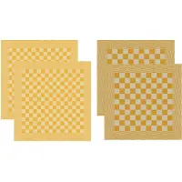 DDDDD Combiset Barbeque Ochre 2 Keukendoeken + 2 Theedoeken-60 x 65 cm