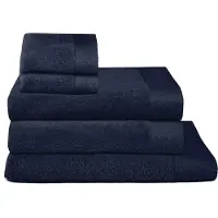 Seahorse combiset Pure 5 delige badtextielset indigo (2xGD+2BD+1xDL)