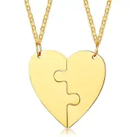 LGT JWLS Vriendschapsketting BFF Hartje LGT Jewels Edelstaal Goudkleurig