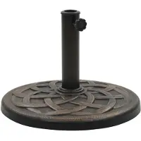 vidaXL Parasolvoet rond 19 kg polyresin bronskleurig