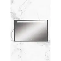 Guido Gusto Badkamerspiegel Martina mat zwart incl. LED verlichting 100x80 cm