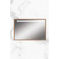 Guido Gusto Badkamerspiegel Martina mat rosé goud incl. LED verlichting 80x60 cm