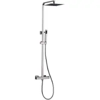 Guido Gusto Opbouw regendouche 25cm vierkant hoofddouche thermostatisch volledig Rvs