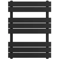 Guido Gusto Designradiator Ella 80x60cm mat zwart 468W zij aansluiting