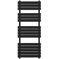 Guido Gusto Designradiator Ella 150x60cm mat zwart 878W zij aansluiting