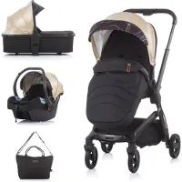 Chipolino Kinderwagen 3-in-1 Emotion Gold + Autostoel