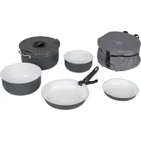 Bo Camp - Pannenset - Camping - 7-Delig - Keramische coating - Aluminium