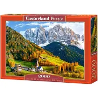 Castorland Church of St. Magdalena Dolomites – Puzzel – 2.000 stukjes – Satijnen afwerking – Perfecte pasvorm – Europese kwaliteit