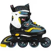 Nijdam Inline Skates Verstelbaar 33-37 - Game Patrol - Blauw/Zwart