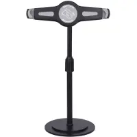 Peachy Tabletstandaard Aluminium Behuizing Bureau 360 graden draaiend - Zwart Samsung Apple