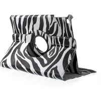 Peachy Zebra draaibare hoes standaard case iPad 2017 2018 - Zwart Wit