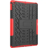 Peachy Bandprofiel hoes grip kickstand TPU kunststof iPad 10.2 inch - Rood