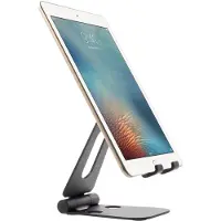 Peachy Universele Vouwbare Alloy Desktop Telefoonhouder Smartphone en tablet - Zwart