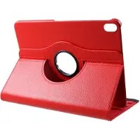 Peachy Lederen Litchi Grain iPad Pro 12.9-inch 2018 Hoes Draaibare Case met Cover - Rood