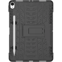 Peachy Hybride TPU Polycarbonaat iPad Pro 11-inch 2018 Case Hoes - Profiel Zwart Standaard