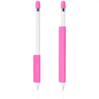 Peachy Siliconen Houder Hoes Huls Extra Bescherming Anti-Slip Apple Pencil Roze