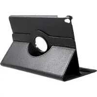 Peachy Lederen iPad Air 3 (2019) & iPad Pro 10.5 inch draaibaar cover case - Zwart Standaard