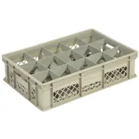 HorecaTraders Beige kunststof krat | 60x40x15 CM | 4 Formaten