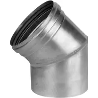 Burgerhout Alu-fix rookgasafvoerbocht ?200mm 45? Aluminium dikwandig segment gelast